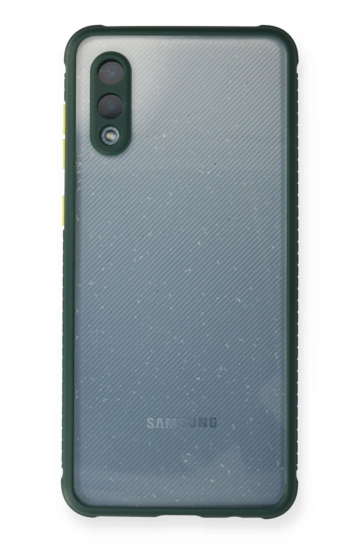 Mey İthalat® Samsung Galaxy A02 Kılıf Miami Şeffaf Silikon - Koyu Yeşil
