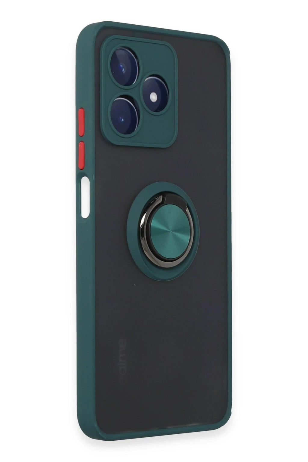 Mey İthalat® Realme C53 Kılıf Montreal Yüzüklü Silikon Kapak - Yeşil