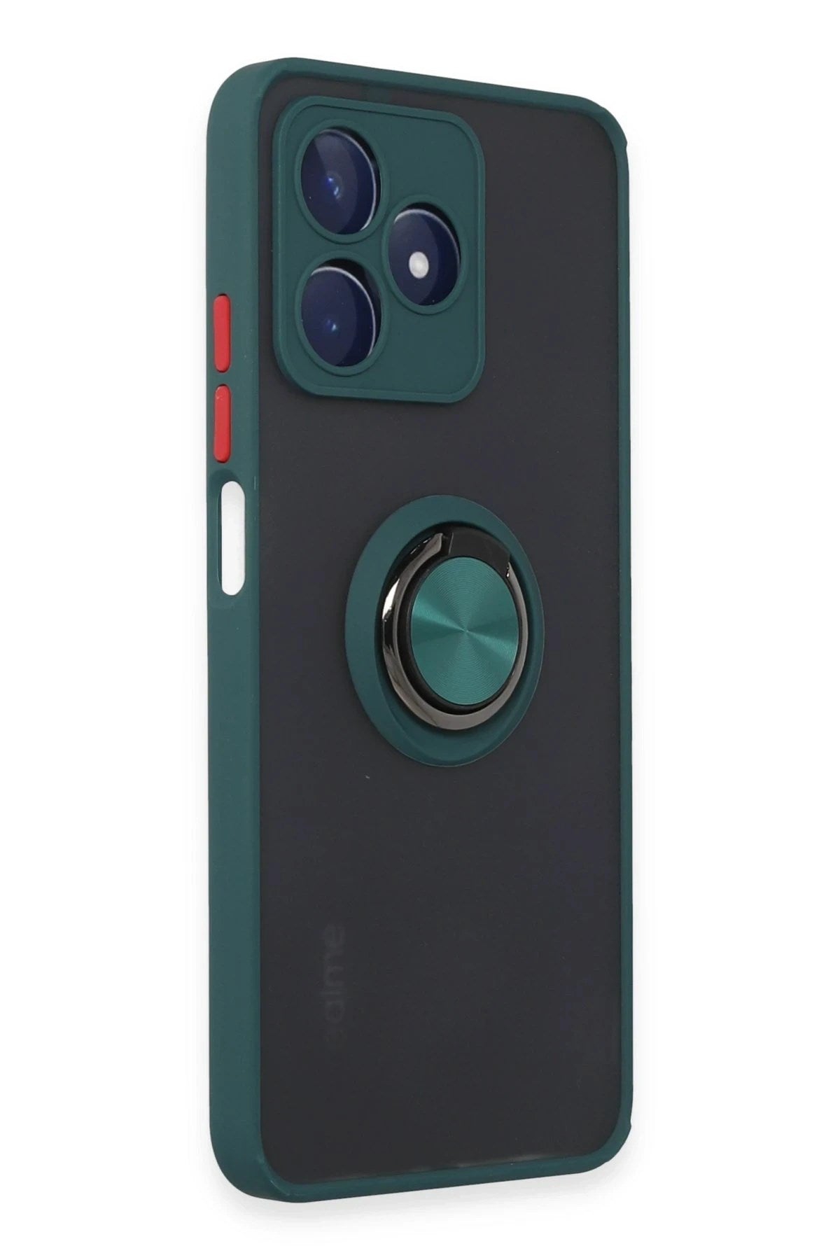 Mey İthalat® Realme C53 Kılıf Montreal Yüzüklü Silikon Kapak - Yeşil