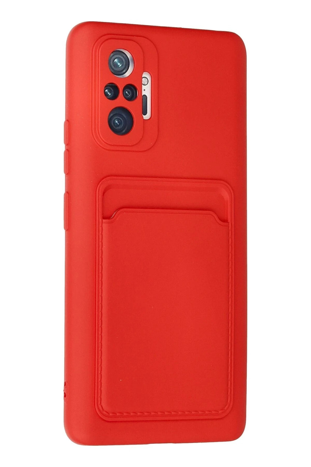 Mey İthalat® Redmi Note 10 Pro Kılıf Kelvin Kartvizitli Silikon - Kırmızı