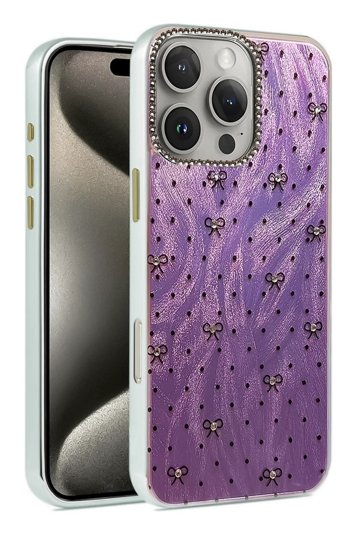 Mey İthalat® iPhone 16 Pro Max Kılıf Blade Aynalı Desenli Kapak - Desen 2