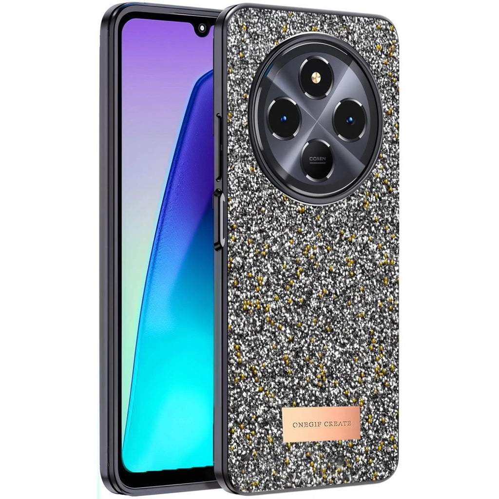 Mey İthalat® Redmi 14C Bright Simli Kapak - Gümüş