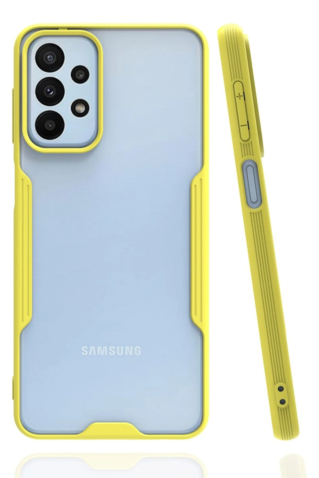 Mey İthalat® Samsung Galaxy A23 4G Kılıf Platin Silikon - Sarı