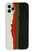 Mey İthalat® iPhone 11 Pro Kılıf Ebruli Lansman Silikon - Beyaz-Siyah