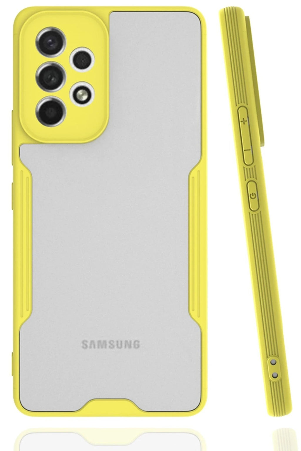 Mey İthalat® Samsung Galaxy A33 5G Kılıf Platin Silikon - Sarı