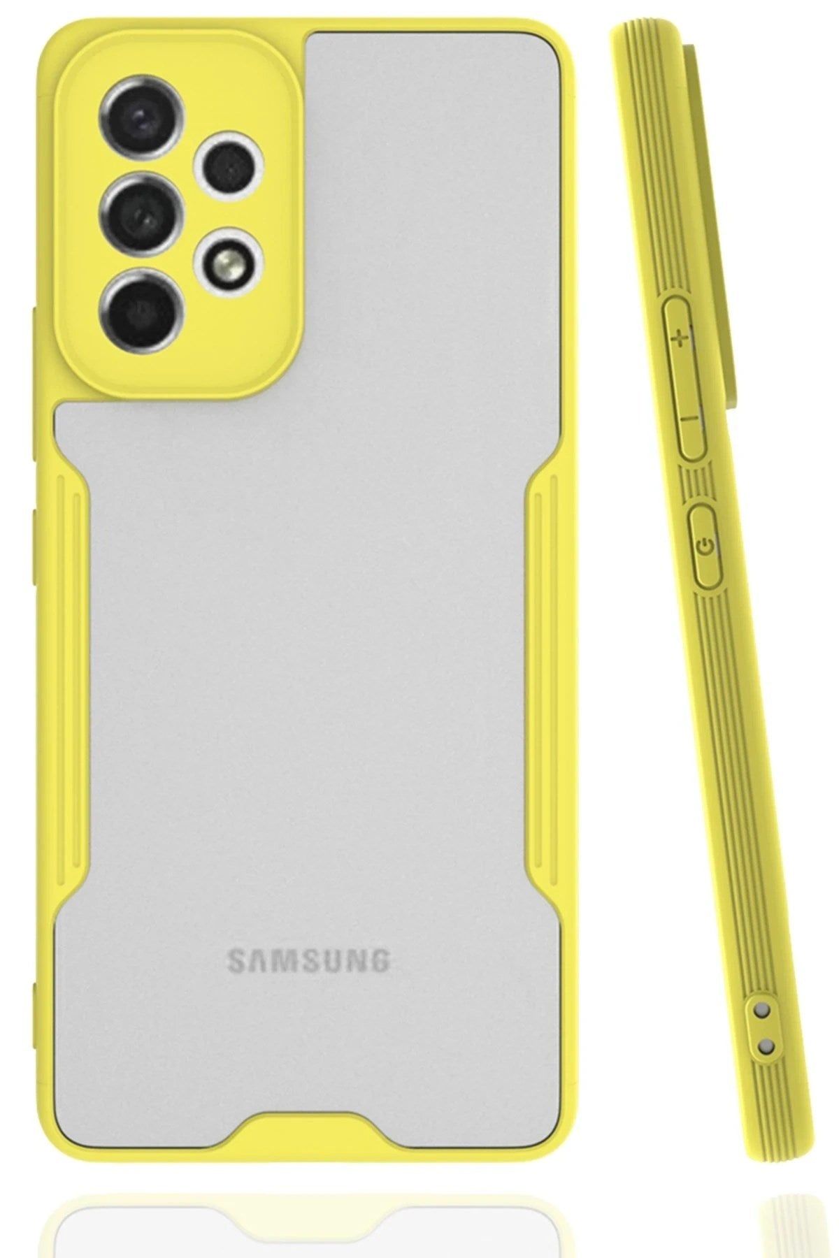 Mey İthalat® Samsung Galaxy A33 5G Kılıf Platin Silikon - Sarı
