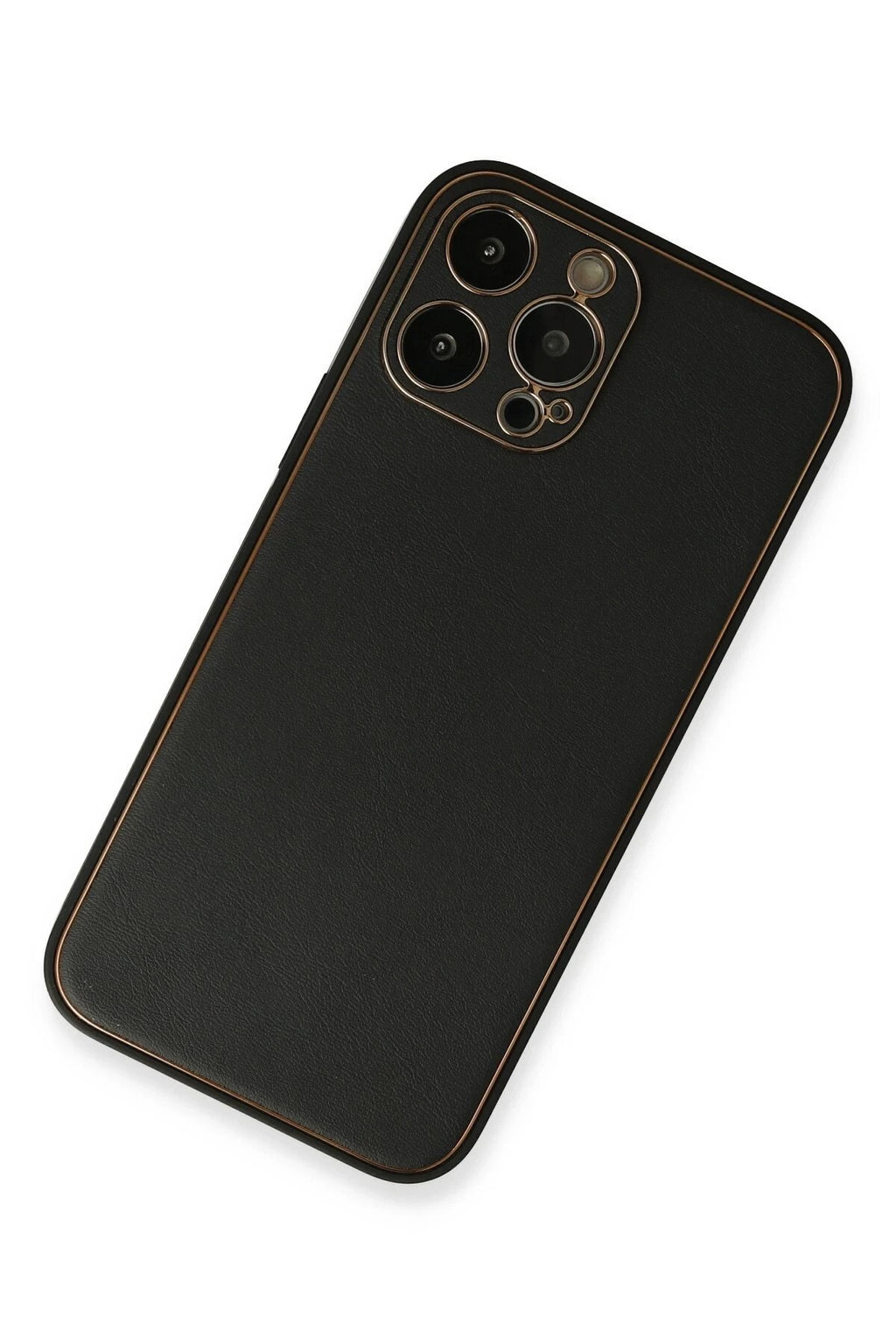 Mey İthalat® iPhone 13 Pro Max Kılıf Coco Deri Silikon Kapak - Siyah
