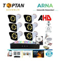 6 Kameralı 5mp Lens 1080P Warm LED Gece Renkli 1 Tb HDD Dahil Güvenlik Seti