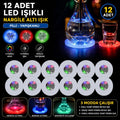 Mey İthalat® RGB LED Nargile Altı Işık 12’li Set