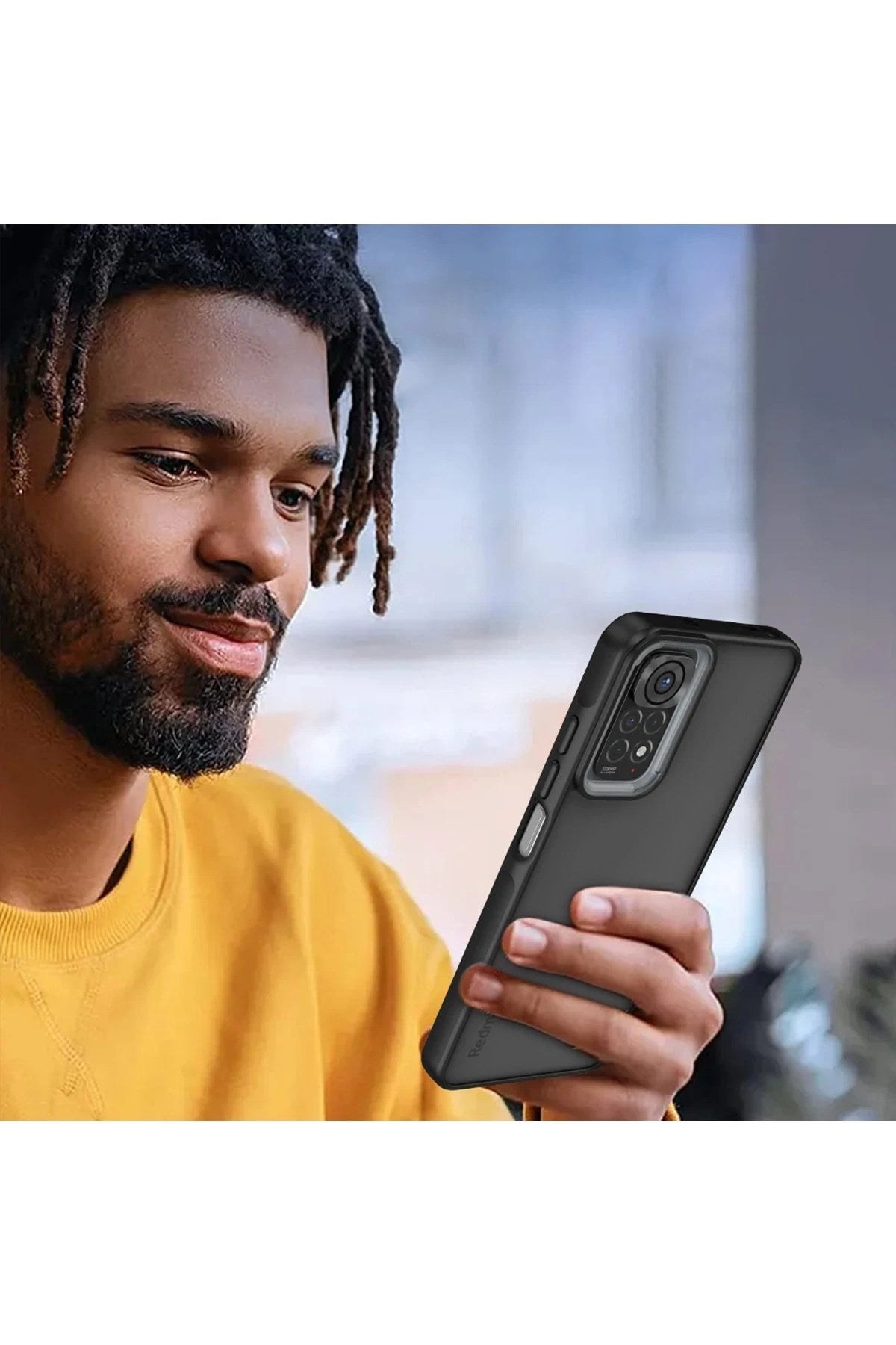 Mey İthalat® Redmi Note 11 Kılıf Elegant Kapak - Pudra