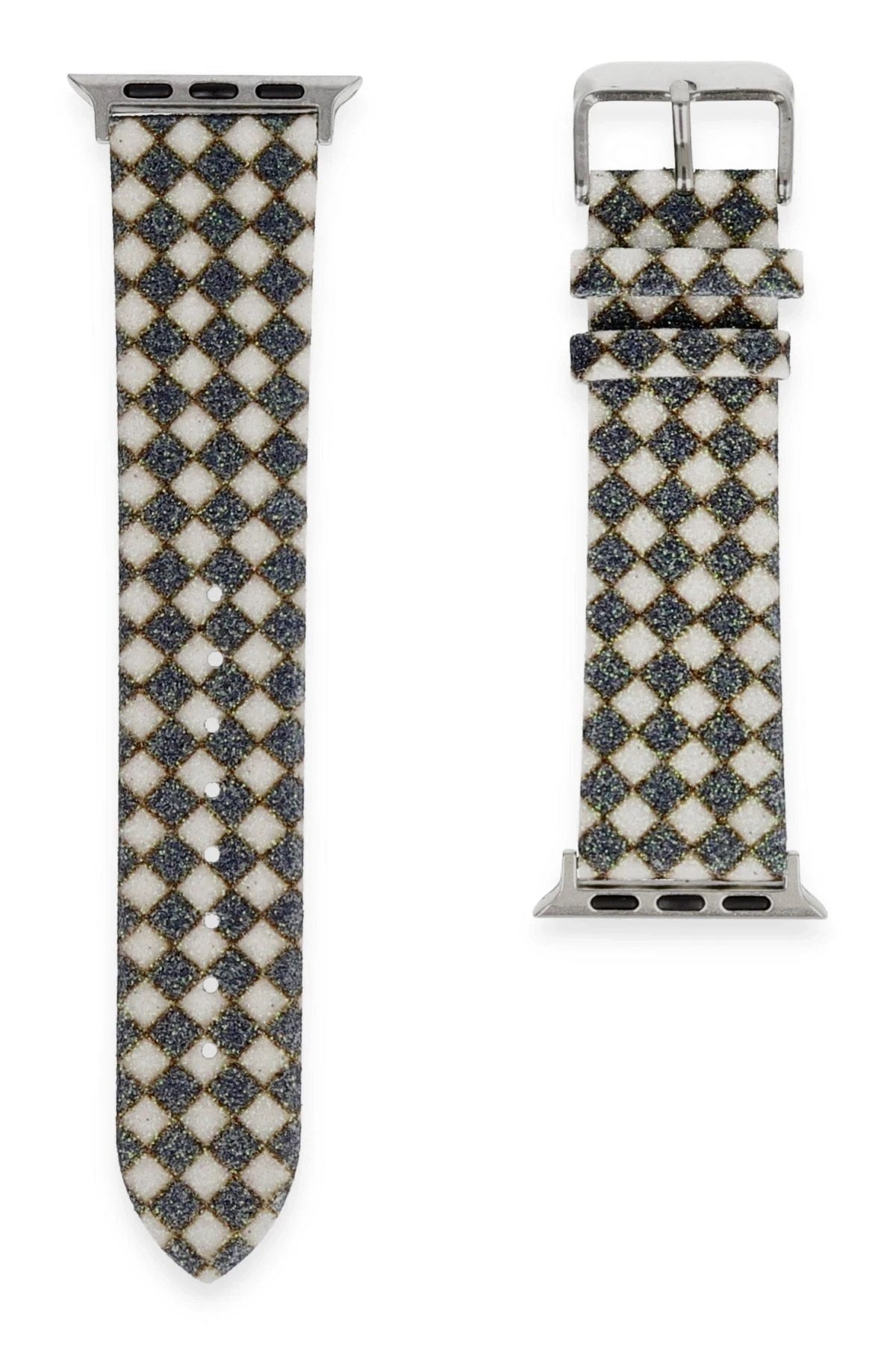 Mey İthalat® Watch 42mm Karo Motif Kordon - Siyah
