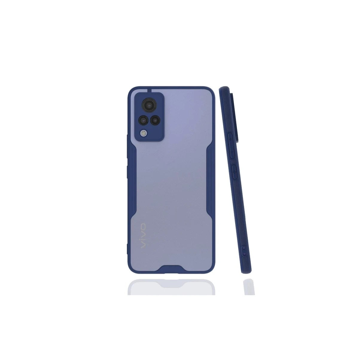 Mey İthalat® Vivo V21 Kılıf Platin Silikon - Lacivert