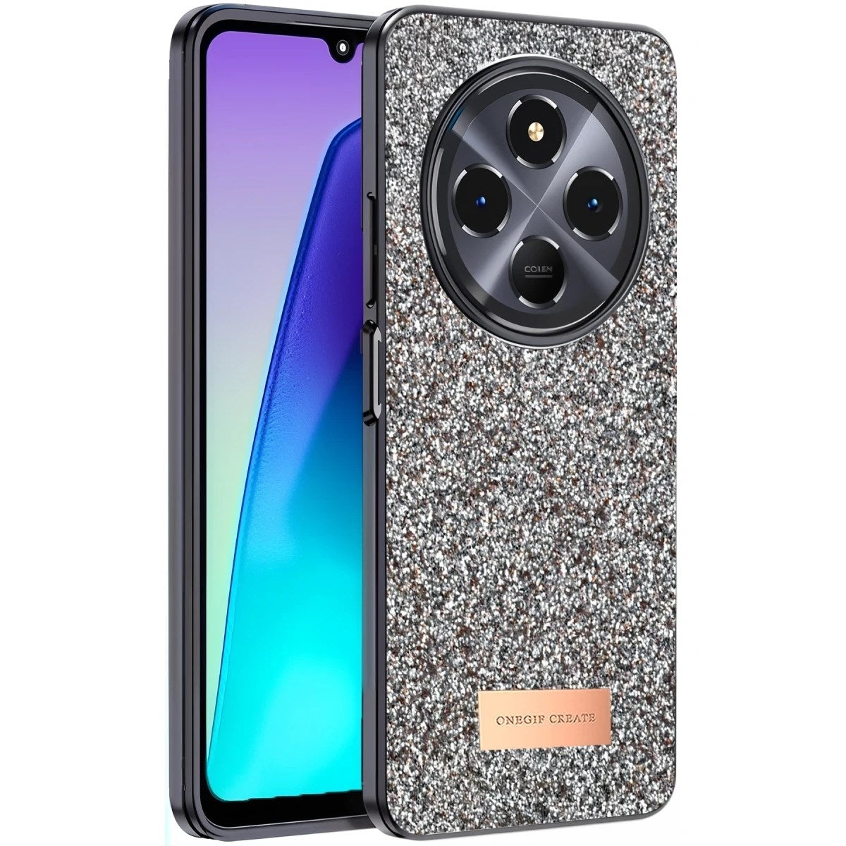 Mey İthalat® Redmi 14C Bright Simli Kapak - Gold