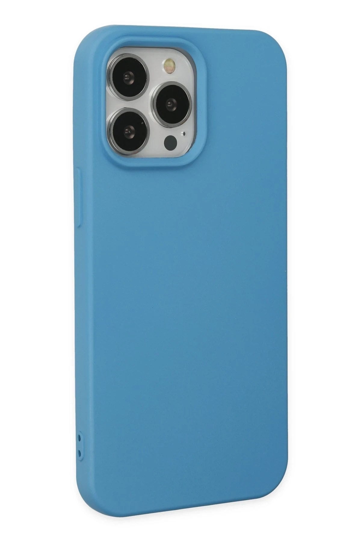 Mey İthalat® iPhone 14 Pro Max Kılıf Nano içi Kadife Silikon - Mavi