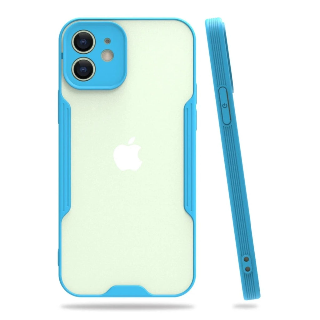 Mey İthalat® iPhone 12 Kılıf Platin Silikon - Mavi