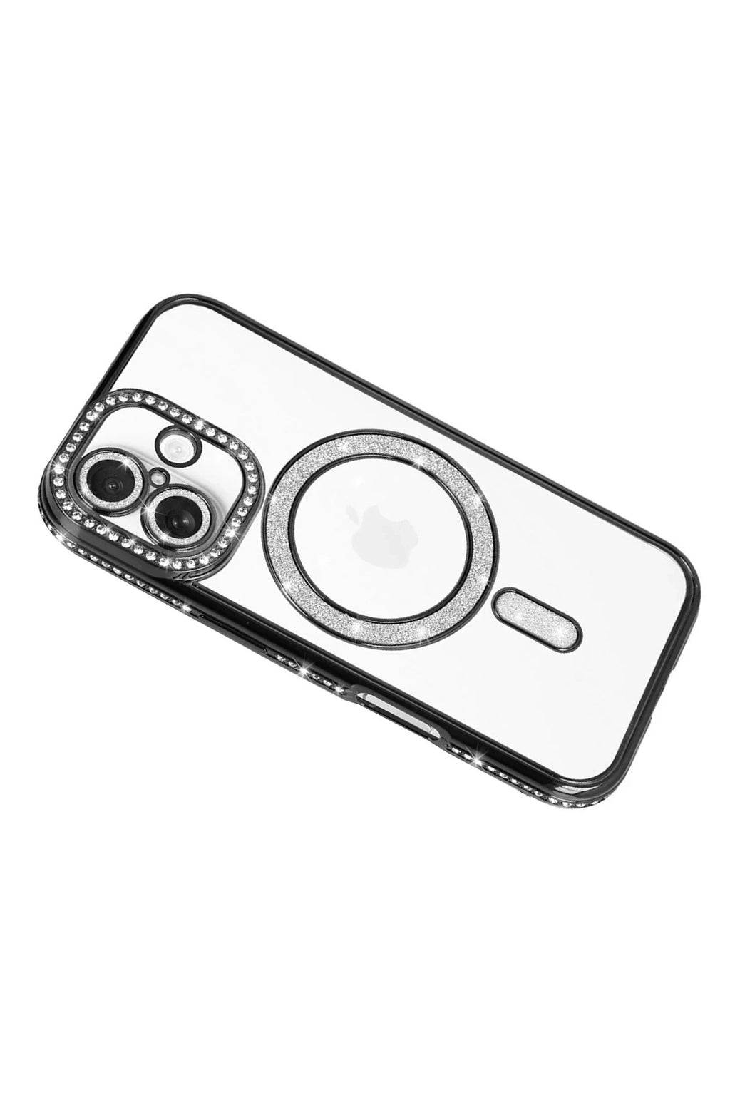 Mey İthalat® iPhone 17 Joke Simli Magneticsafe Kılıf - Siyah
