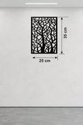 Mey İthalat® Soyut Ağaç Dalları Ahşap Duvar Tablosu - 25x35 cm Lazer Kesim Dekoratif Pano
