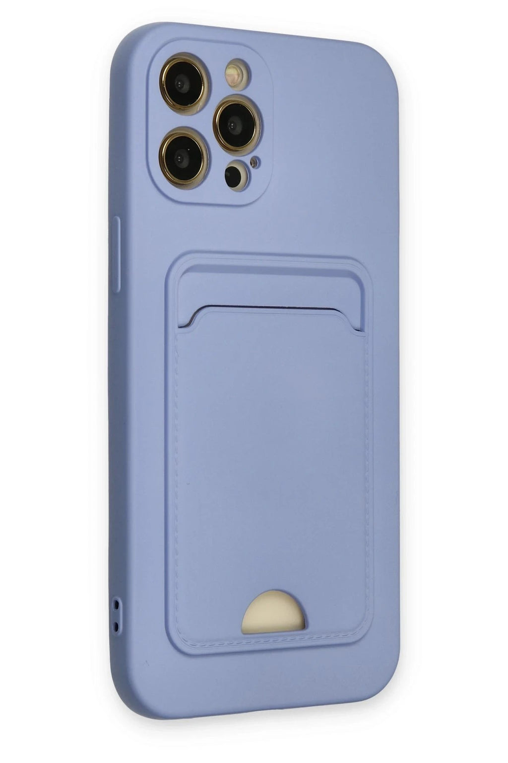Mey İthalat® iPhone 12 Pro Max Kılıf Kelvin Kartvizitli Silikon - Lila