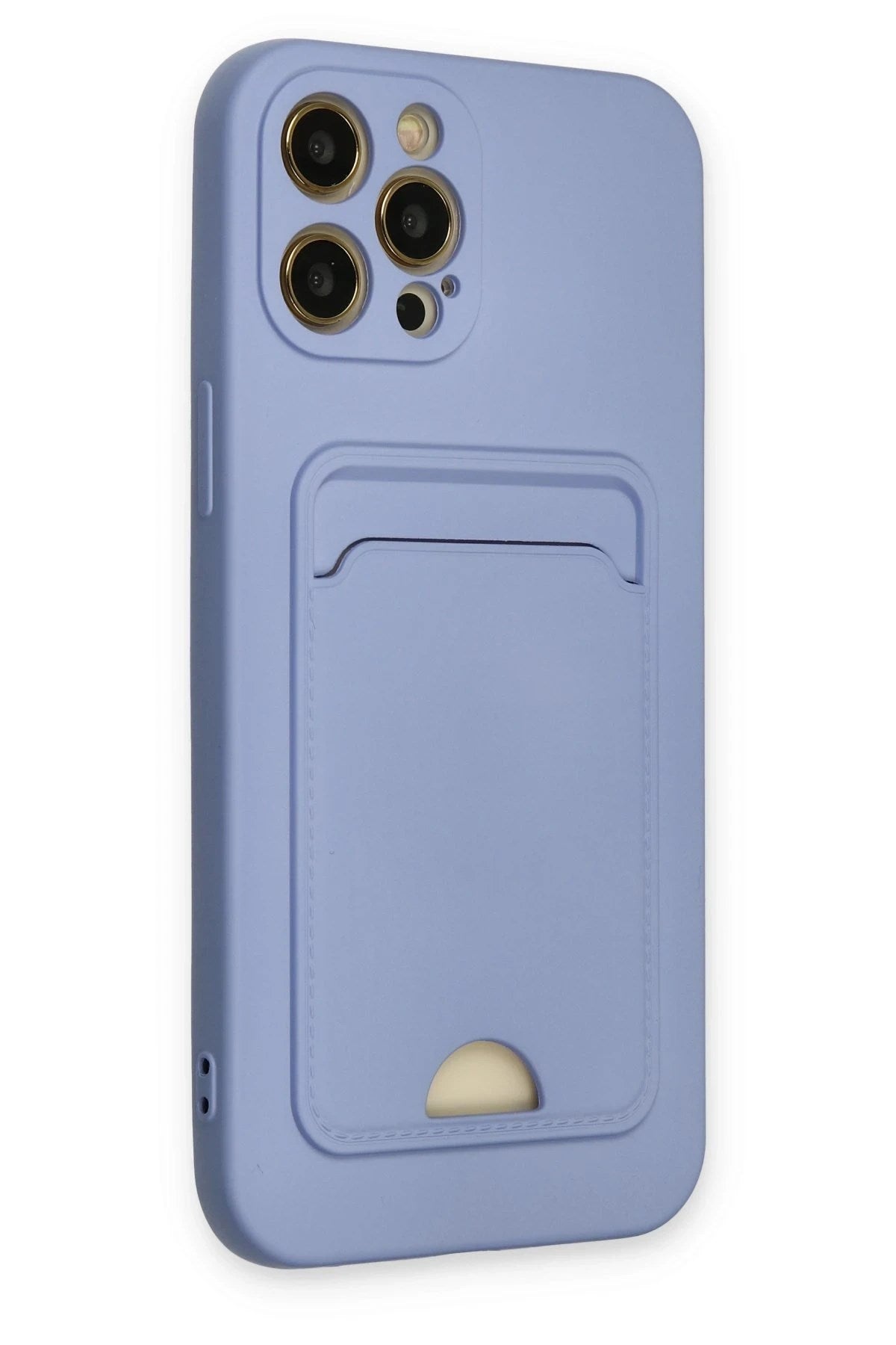 Mey İthalat® iPhone 12 Pro Max Kılıf Kelvin Kartvizitli Silikon - Lila