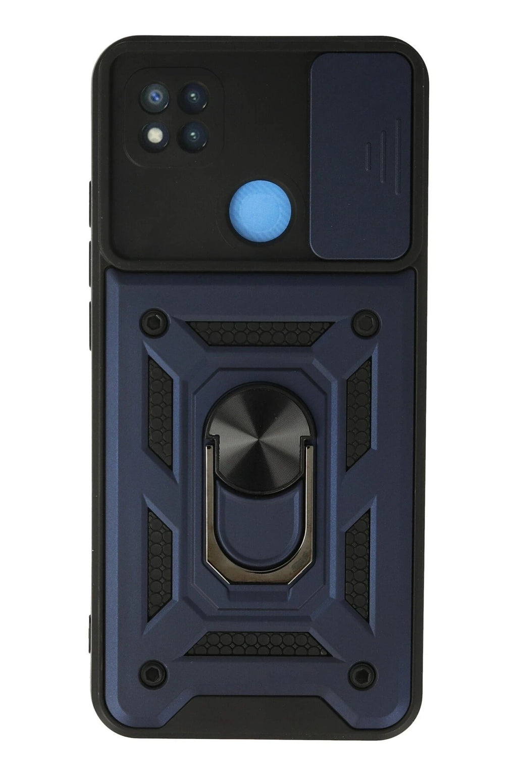 Mey İthalat® Redmi 9C Kılıf Pars Lens Yüzüklü Silikon - Lacivert
