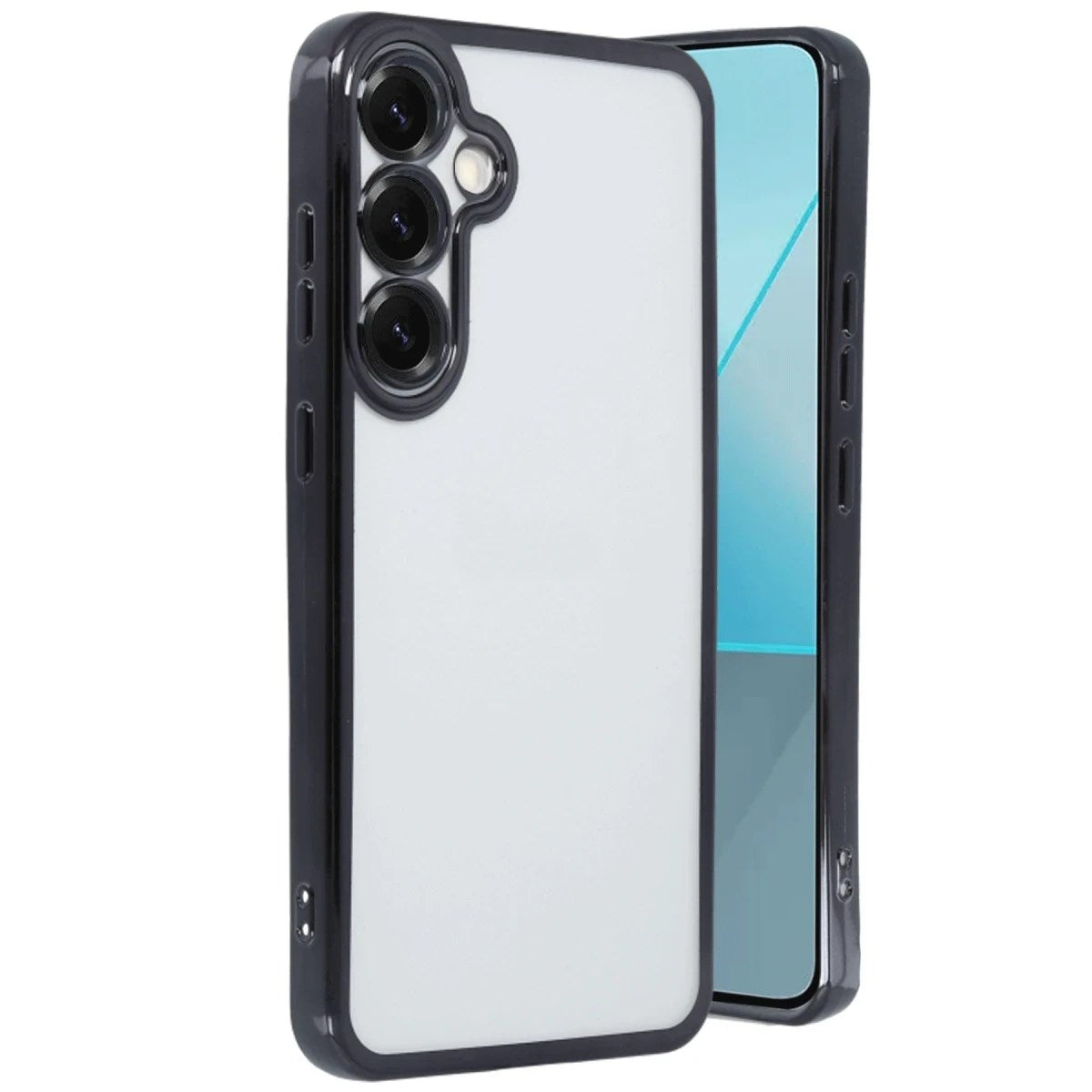 Mey İthalat® Samsung Galaxy S25 Plus Kılıf Lensli Silikon - Siyah