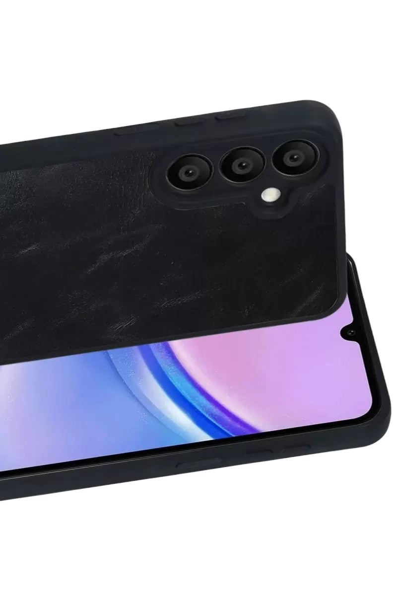 Mey İthalat® Samsung Galaxy A57 5G Aras Deri Kapak - Siyah