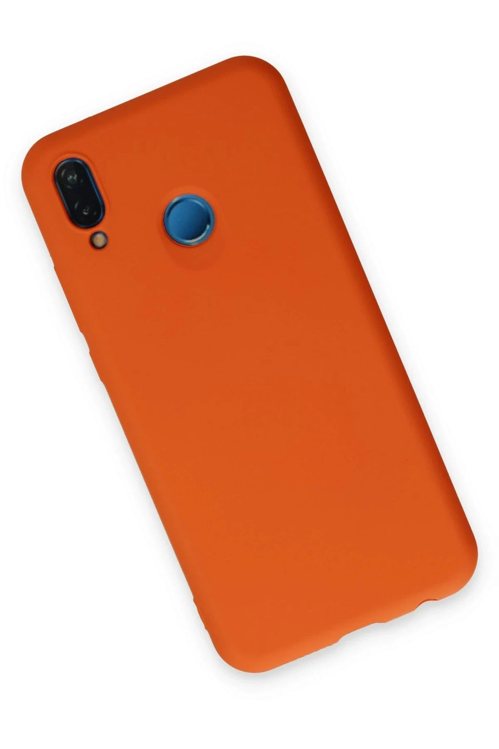 Mey İthalat® Huawei P20 Lite Kılıf Nano içi Kadife Silikon - Turuncu