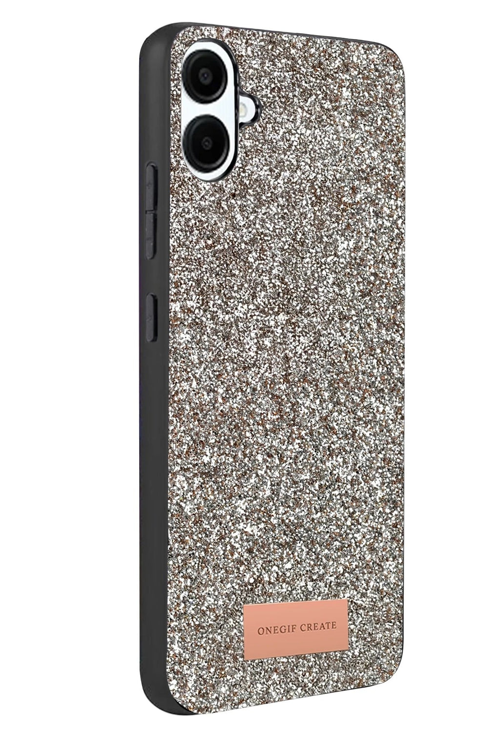 Mey İthalat® Samsung Galaxy A07 4G Bright Simli Kapak - Gümüş