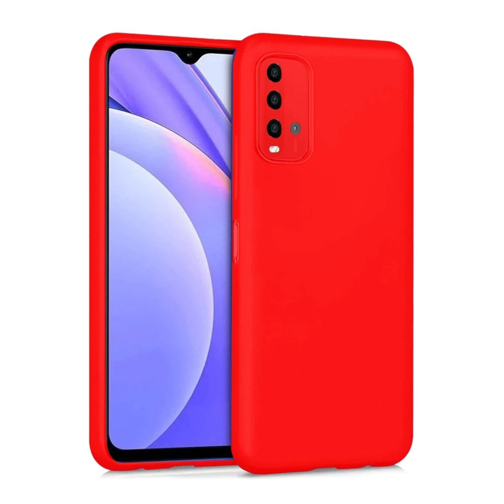 Mey İthalat® Redmi 9T Kılıf Nano içi Kadife Silikon - Kırmızı