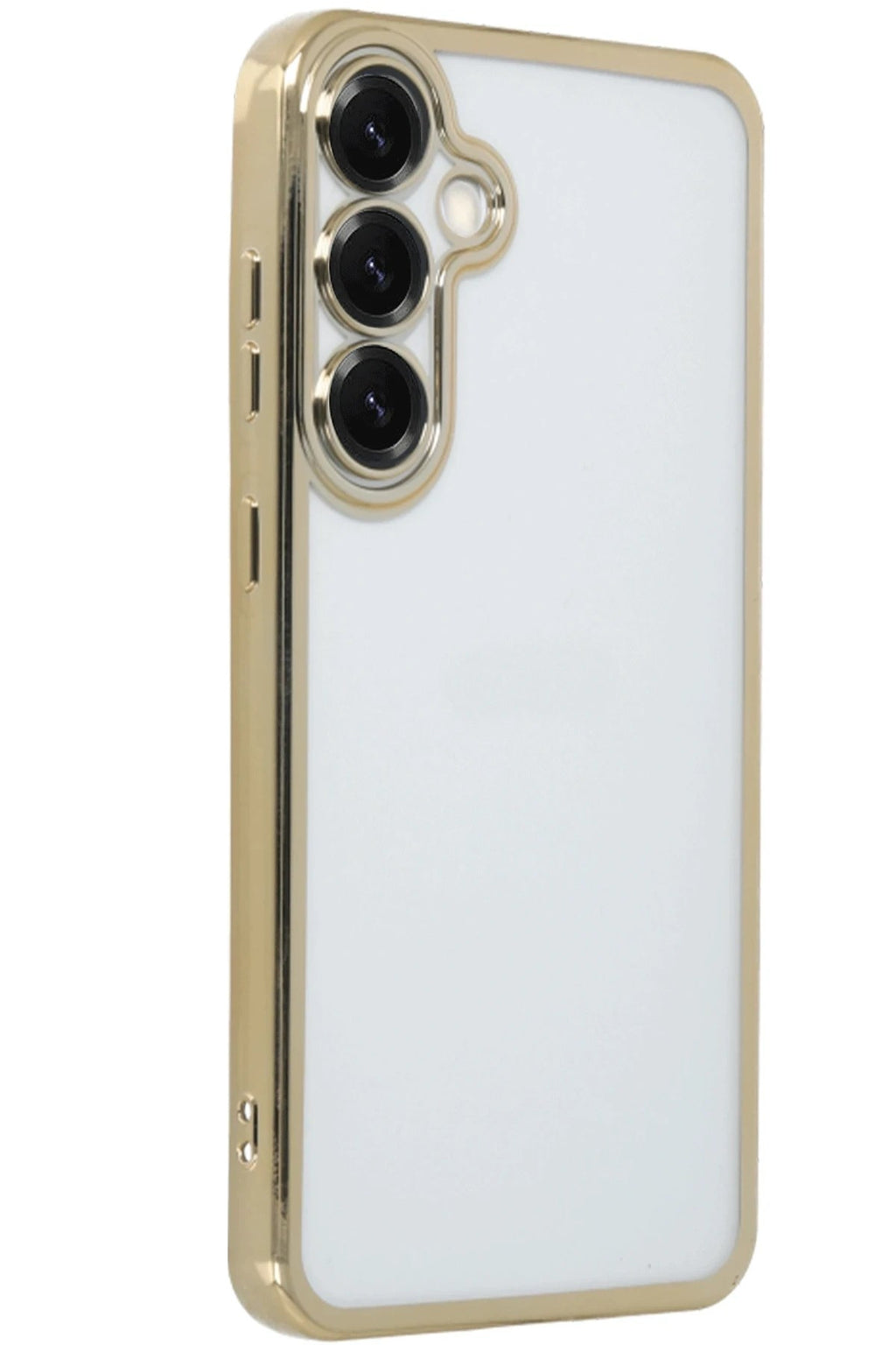 Mey İthalat® Samsung Galaxy S25 Kılıf Lensli Silikon - Gold