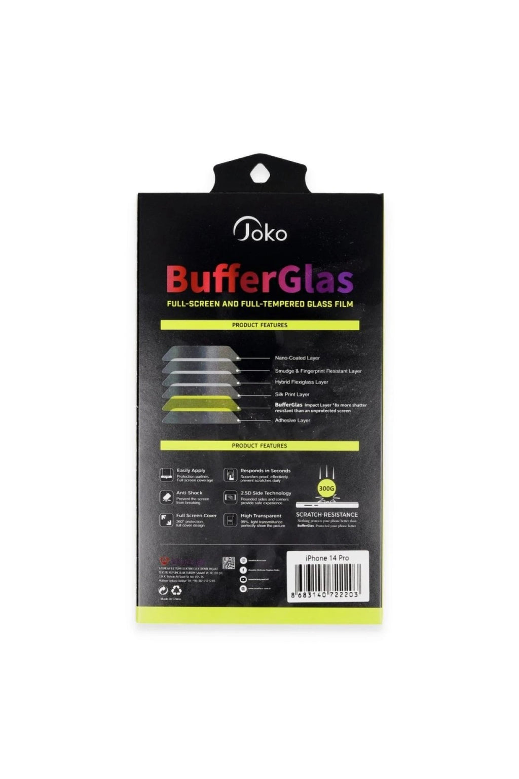 Mey İthalat® iPhone 16 Pro Max Cam Ekran Koruyucu - Siyah