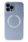 Mey İthalat® iPhone 12 Pro Kılıf Jack Magneticsafe Lens Silikon - Sierra Blue