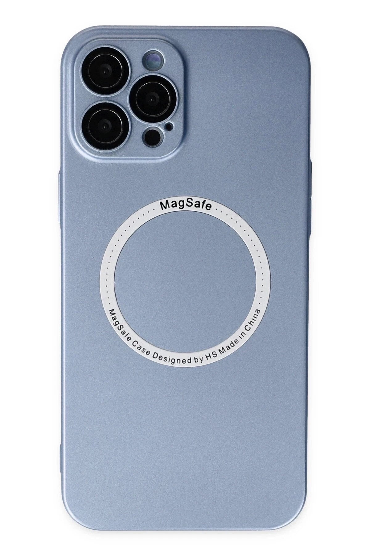 Mey İthalat® iPhone 12 Pro Kılıf Jack Magneticsafe Lens Silikon - Sierra Blue