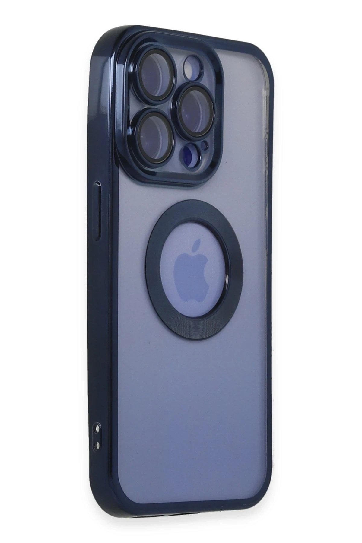Mey İthalat® iPhone 15 Pro Max Kılıf Slot Silikon - Lacivert