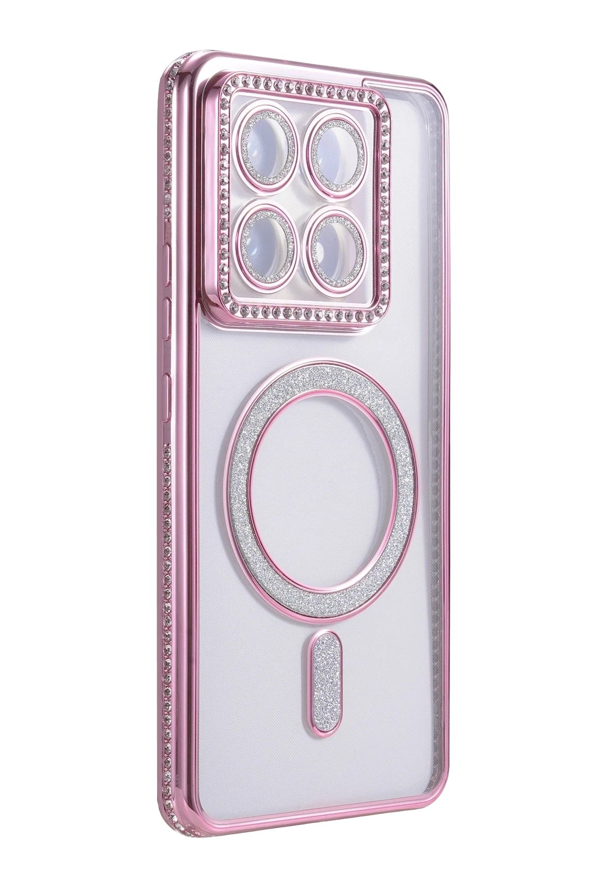 Mey İthalat® Mi 14T Pro Joke Simli Magneticsafe Kılıf - Pembe