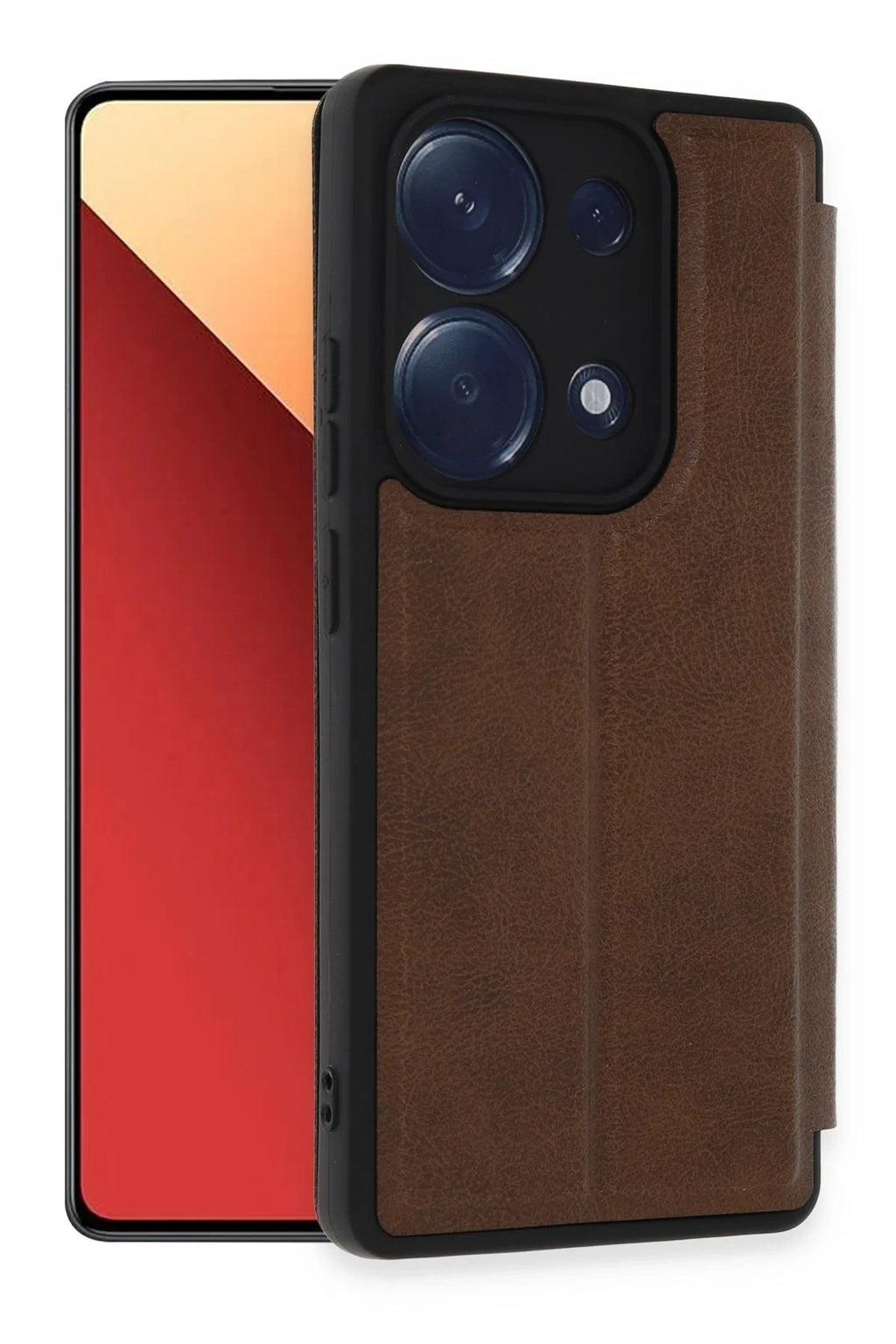 Mey İthalat® Redmi Note 13 Pro 4G Kılıf Flip Cover - Taba