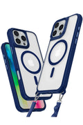 Mey İthalat® iPhone 16 Pro Kılıf Enka Magsafe Silikon Kılıf - Lacivert