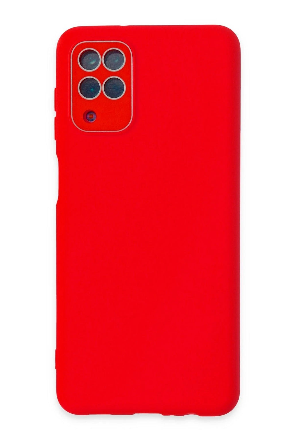 Mey İthalat® Samsung Galaxy A22 Kılıf Lansman Glass Kapak - Kırmızı