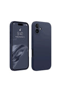 Mey İthalat® iPhone 16 Kılıf First Silikon - Lacivert
