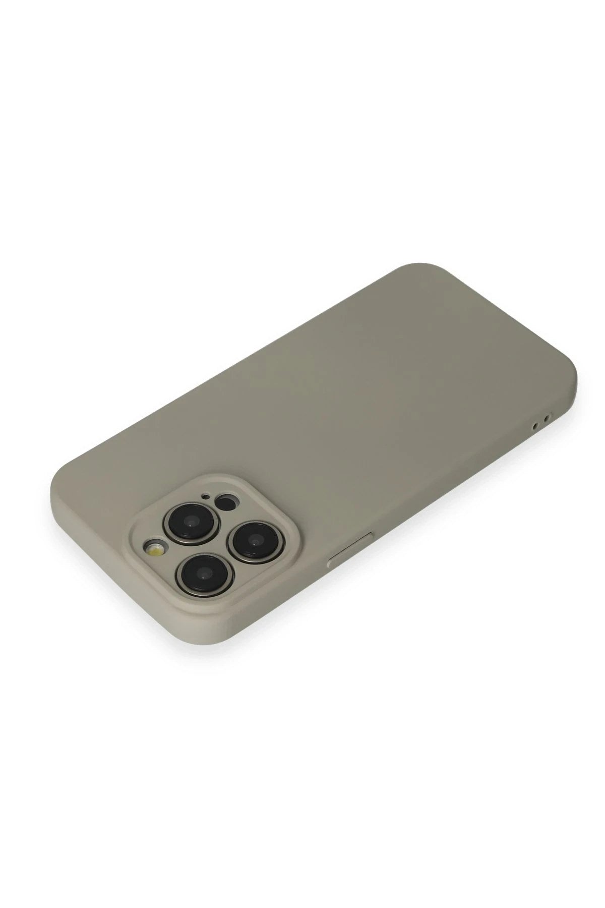 Mey İthalat® iPhone 15 Pro Max Kılıf Nano içi Kadife Silikon - Beyaz Titanyum