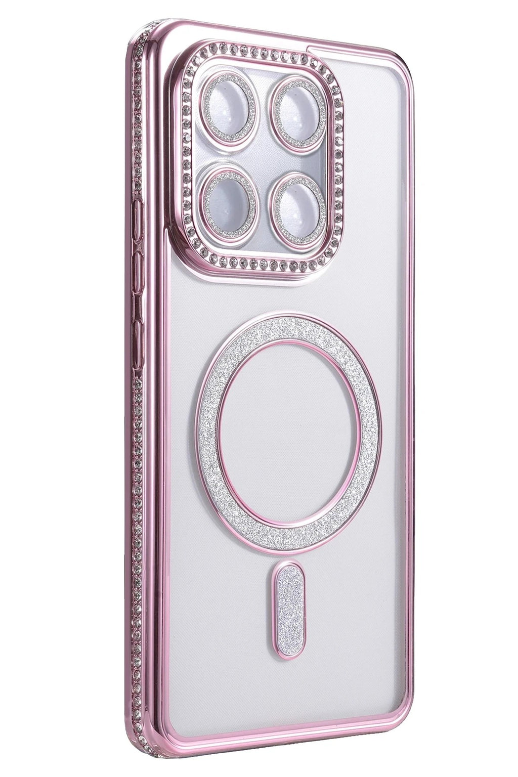 Mey İthalat® Mi 15T Pro Joke Simli Magneticsafe Kılıf - Pembe