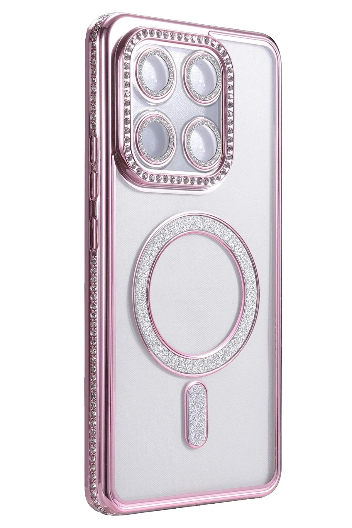 Mey İthalat® Mi 15T Pro Joke Simli Magneticsafe Kılıf - Pembe