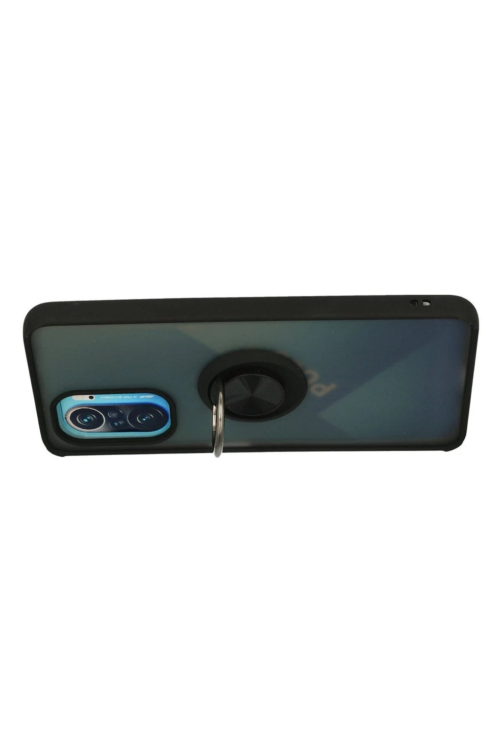 Mey İthalat® Redmi K40 Kılıf Montreal Yüzüklü Silikon Kapak - Siyah