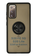 Mey İthalat® Samsung Galaxy S20 FE Kılıf Montreal Yüzüklü Silikon Kapak - Siyah