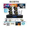 5 Mp Lens 2 Mp 1080P Gece Renkli 4 Kameralı Wıfı Özellikli Kamera Seti 4 Tb HDD