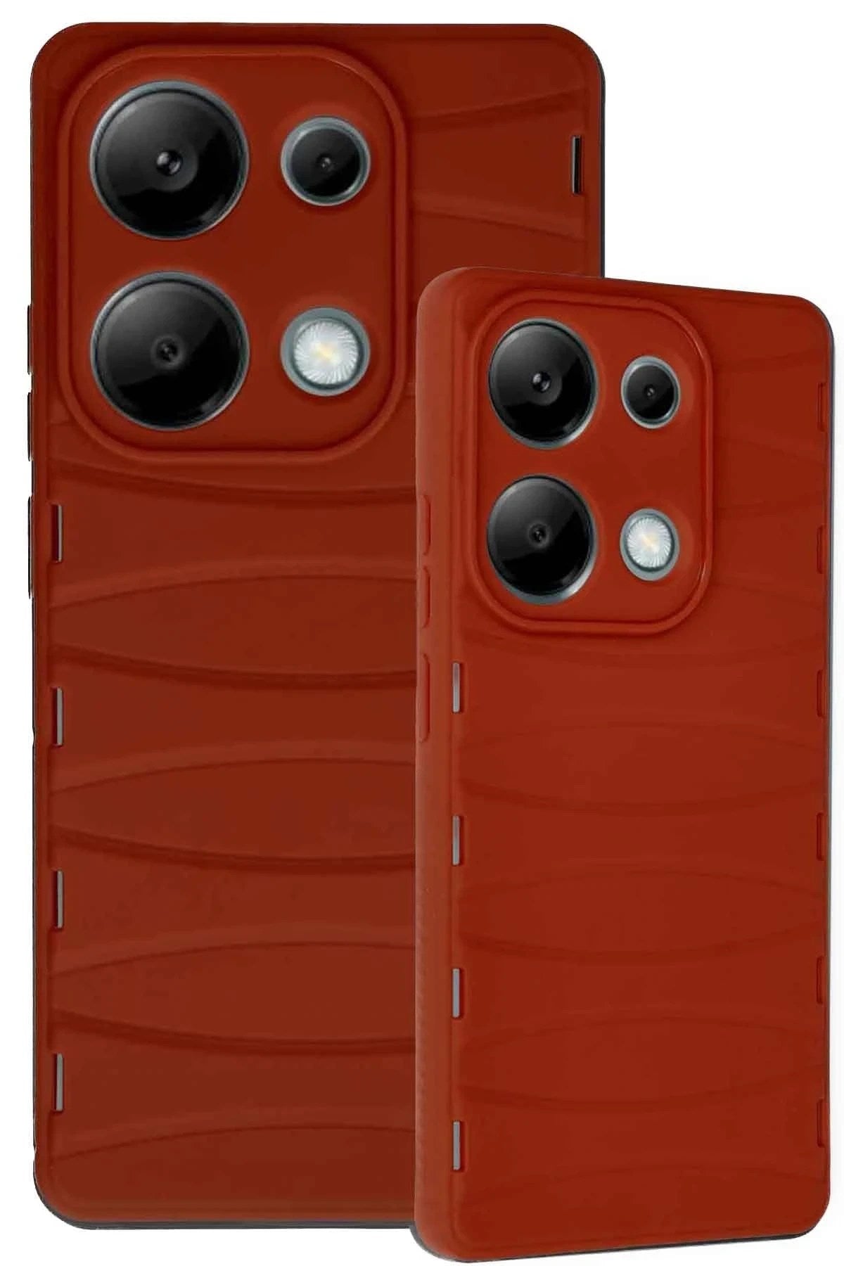 Mey İthalat® Redmi Note 13 Pro 4G Kılıf Bibercas Silikon Kapak - Kırmızı