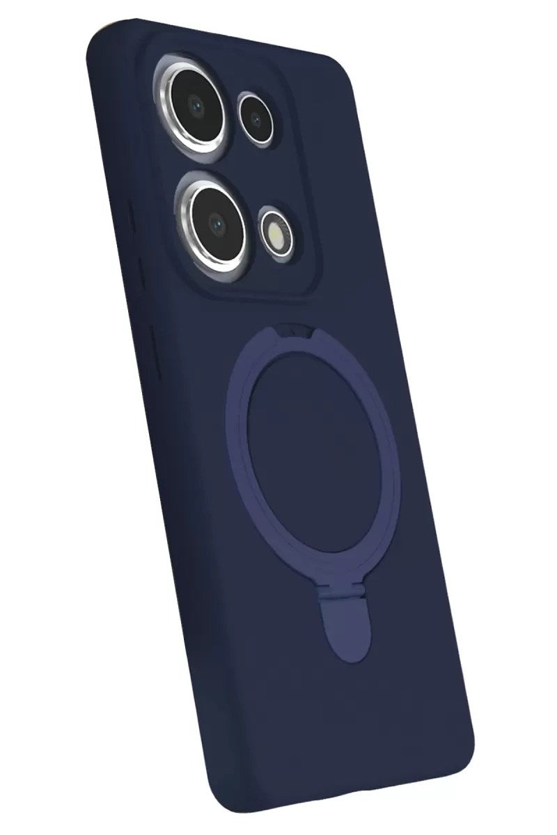 Mey İthalat® Redmi Note 13 Pro 4G Regal Magsafe Standlı Kapak - Lacivert