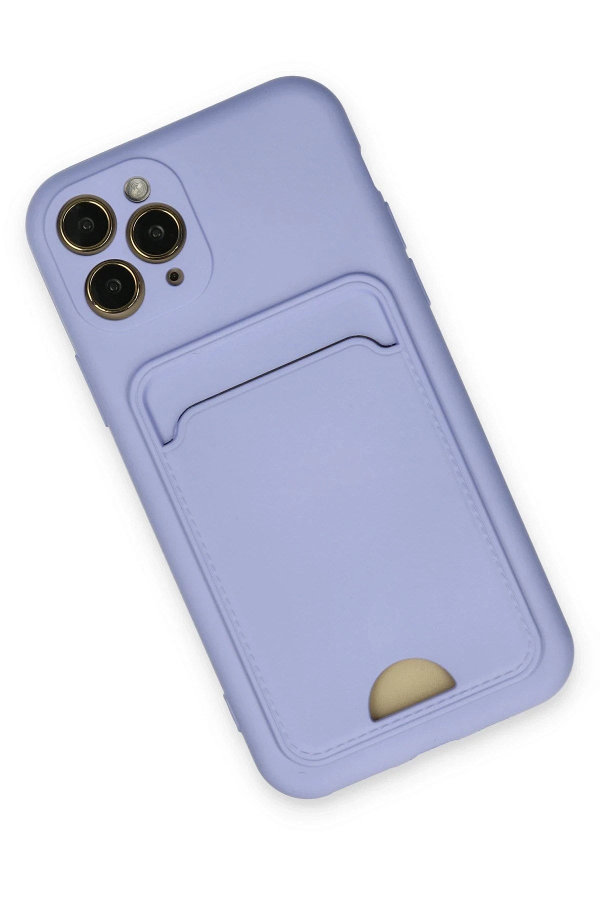 Mey İthalat® iPhone 11 Pro Kılıf Kelvin Kartvizitli Silikon - Lila
