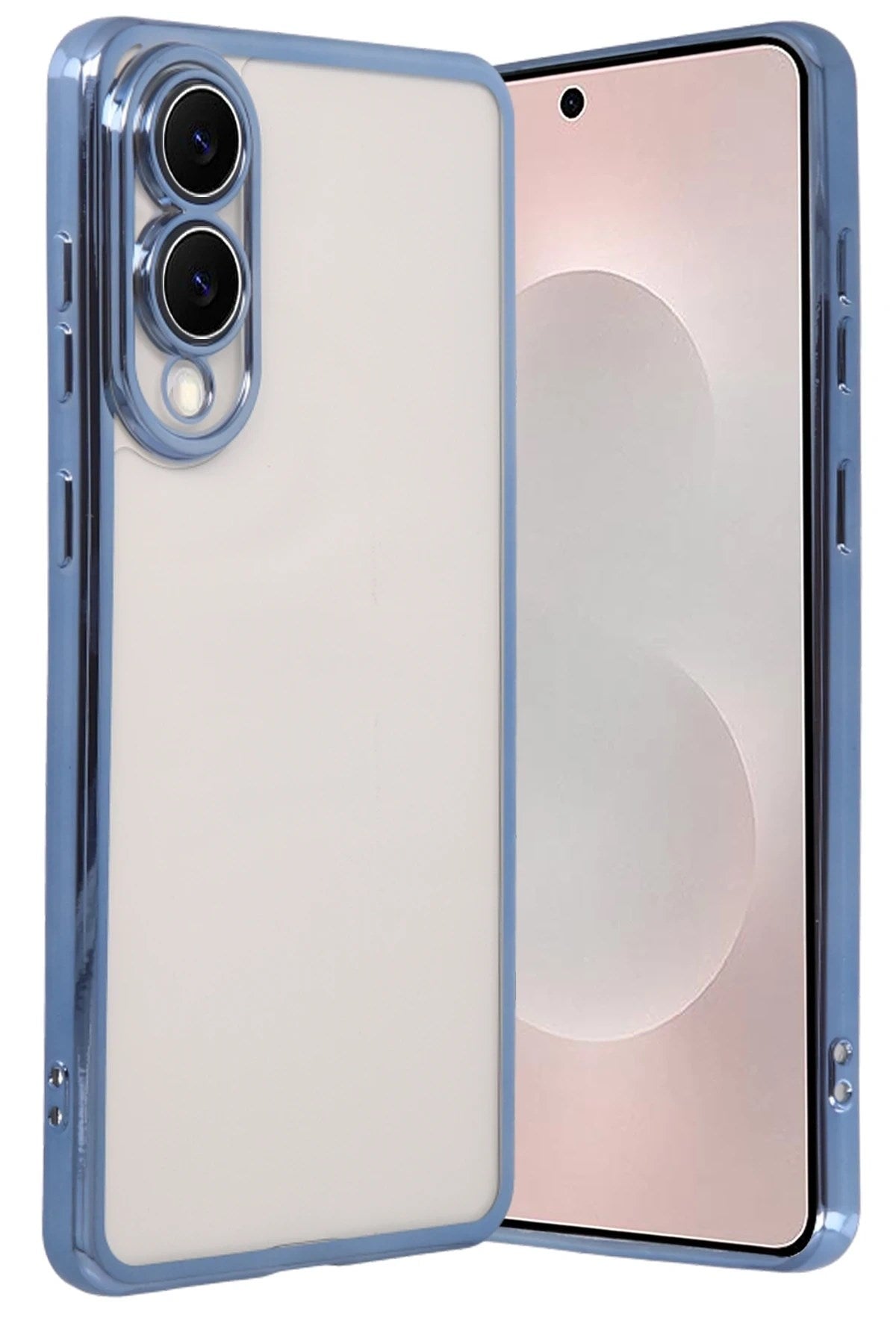 Mey İthalat® Samsung Galaxy S25 Edge Lensli Silikon - Açık Mavi