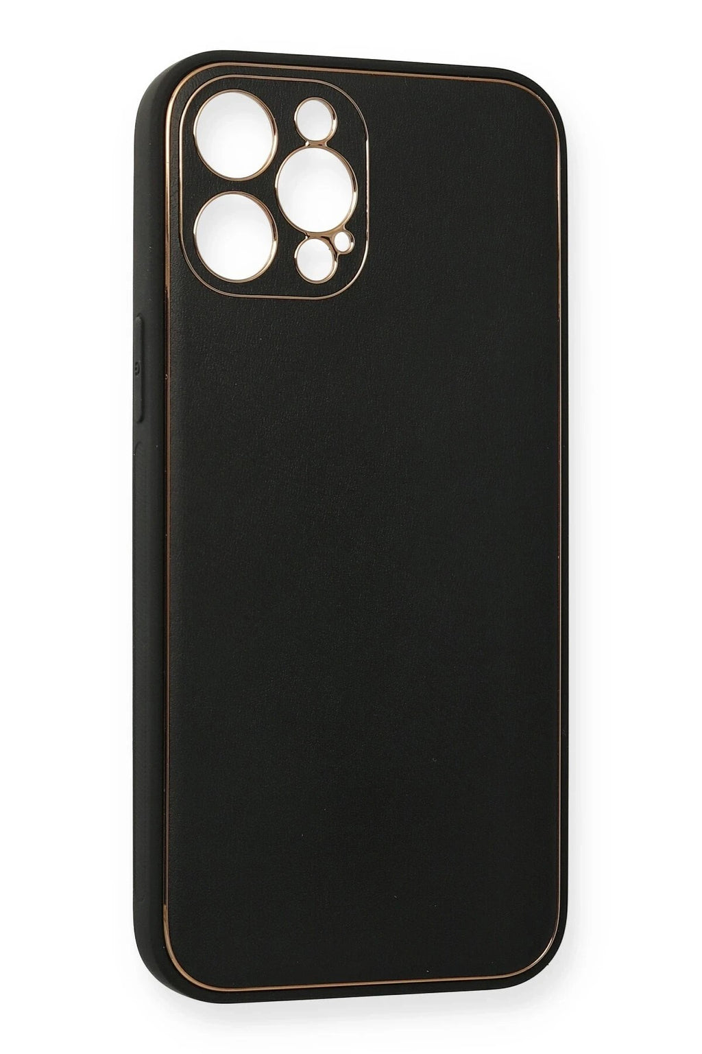 Mey İthalat® iPhone 12 Pro Max Kılıf Coco Deri Silikon Kapak - Siyah